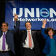 Rep. Adriano Espaillat, New York Gov. Andrew Cuomo and New York Lt. Gov. Kathy Hochul (Andrew Burton/Getty Images)